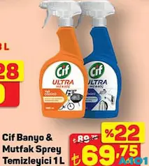 CİF BANYO/MUTFAK SPREY TEMİZLEYİCİ 1 L